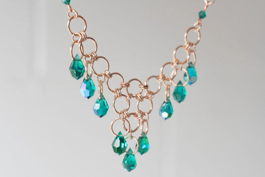 Vintage Jewellery Recreation Part 1 - Emerald Necklace - Affordable Jewellery Supplies