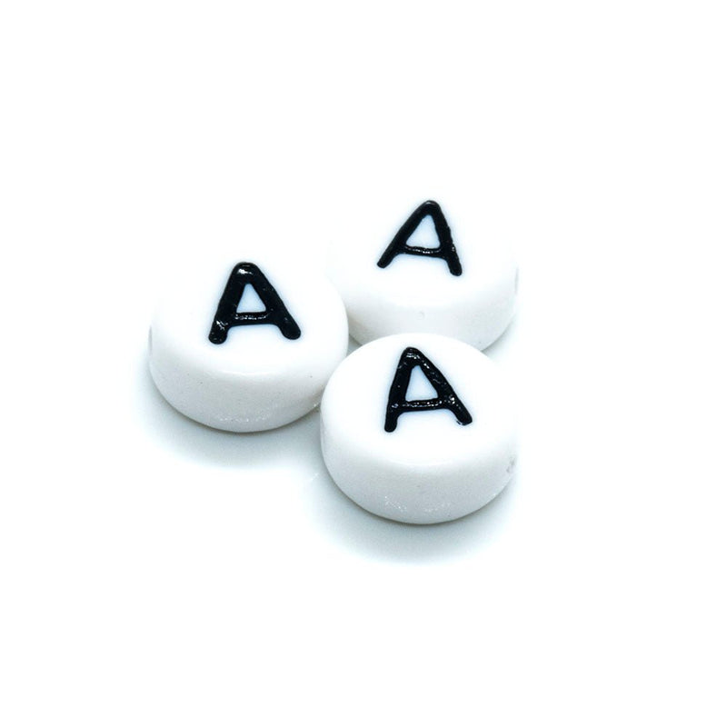 Load image into Gallery viewer, Acrylic Alphabet and Number Beads 7mm Letter A - Affordable Jewellery Supplies