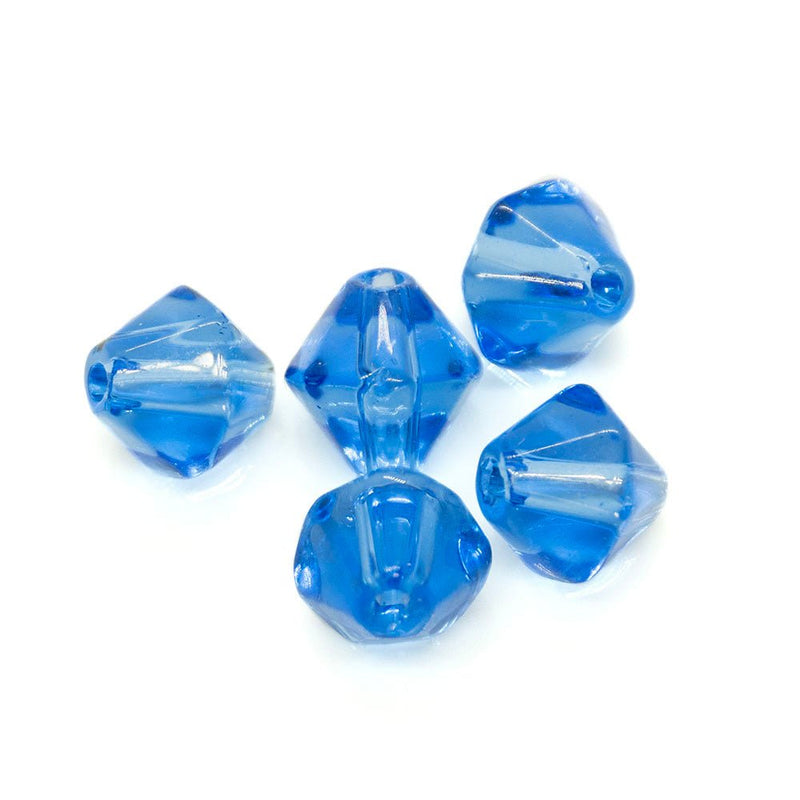Load image into Gallery viewer, Crystal Glass Bicone 6mm Sapphire - Affordable Jewellery Supplies