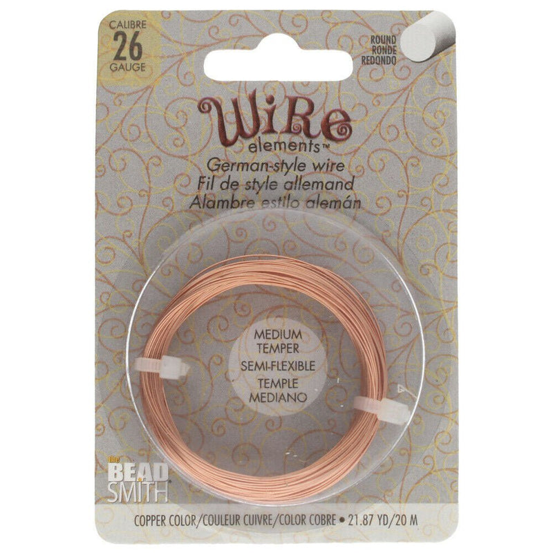 Load image into Gallery viewer, Beadsmith German Style Wire 26 Gauge 20m Copper - Affordable Jewellery Supplies