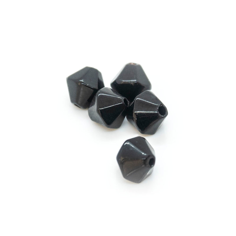 Load image into Gallery viewer, Crystal Glass Bicone 6mm Jet - Affordable Jewellery Supplies