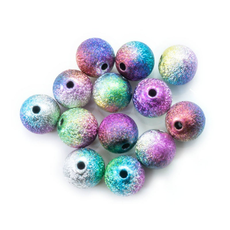 Load image into Gallery viewer, Acrylic Stardust Bead 10mm Rainbow - Affordable Jewellery Supplies