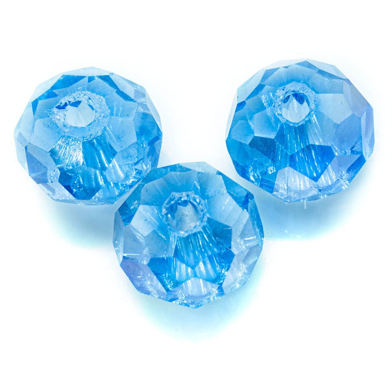 Load image into Gallery viewer, Austrian Crystal Faceted Rondelle 8mm x 6mm Sapphire - Affordable Jewellery Supplies