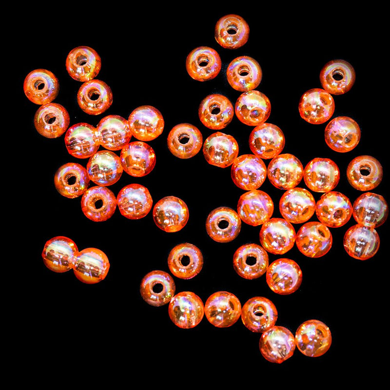 Load image into Gallery viewer, Eco - Friendly Transparent Beads 4mm Bright Coral - Affordable Jewellery Supplies