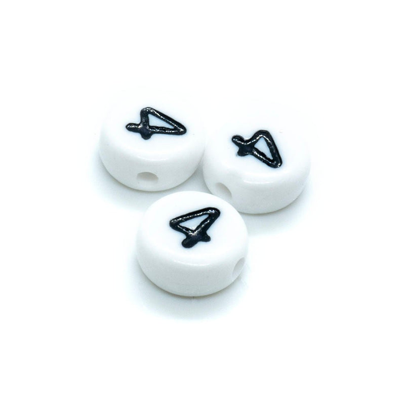Load image into Gallery viewer, Acrylic Alphabet and Number Beads 7mm Number 4 - Affordable Jewellery Supplies