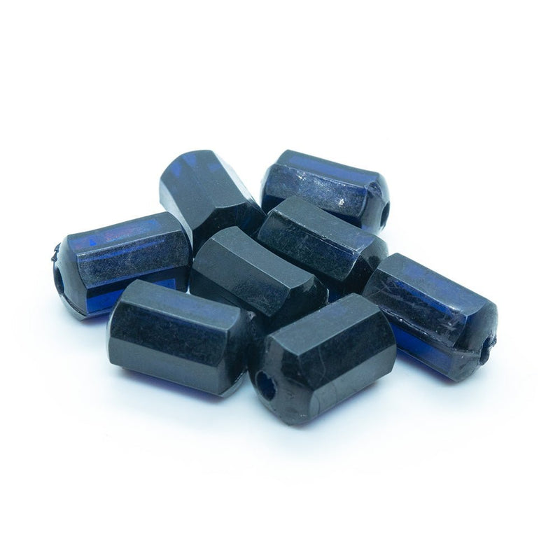 Load image into Gallery viewer, Acrylic Faceted Tube 12mm x 8mm Black - Affordable Jewellery Supplies