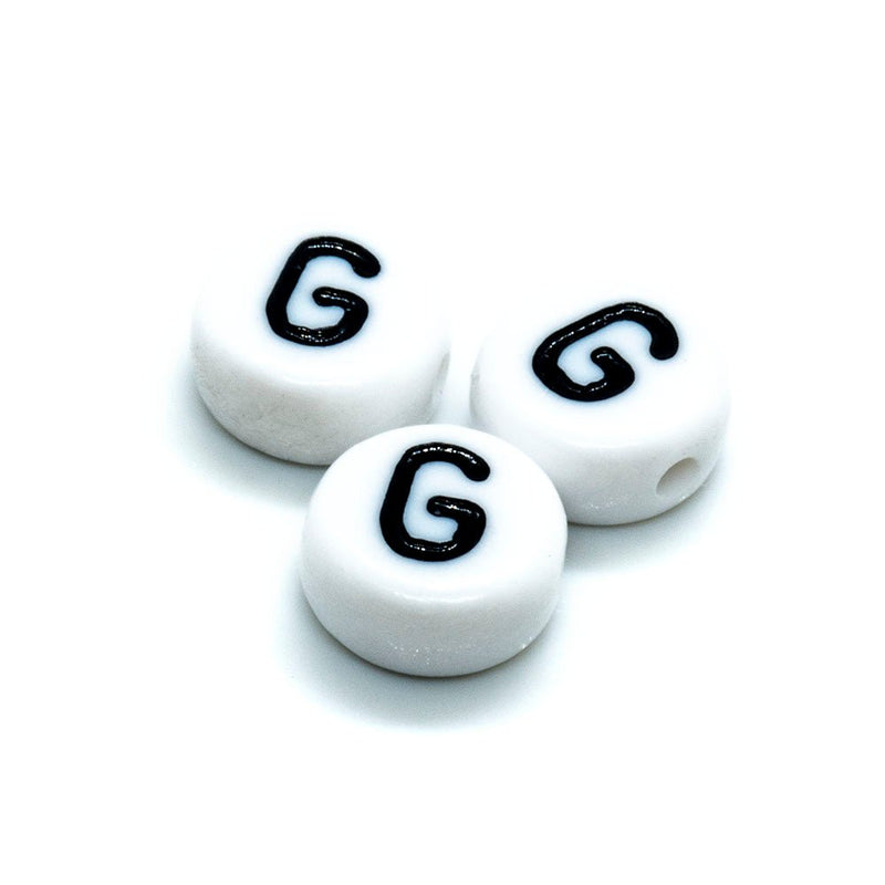 Load image into Gallery viewer, Acrylic Alphabet and Number Beads 7mm Letter G - Affordable Jewellery Supplies