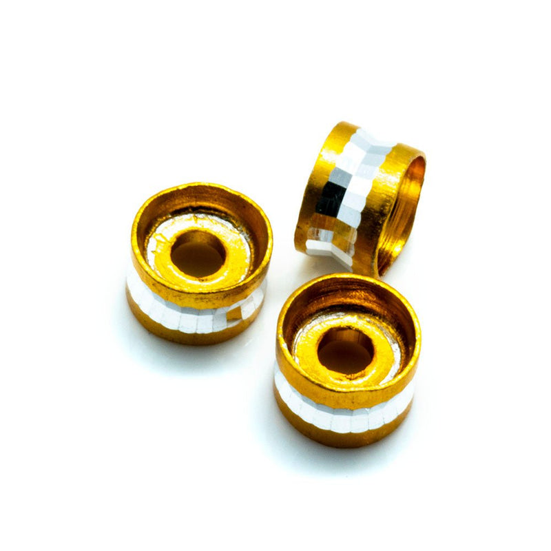 Load image into Gallery viewer, Aluminium Tube 6mm x 4mm Yellow - Affordable Jewellery Supplies