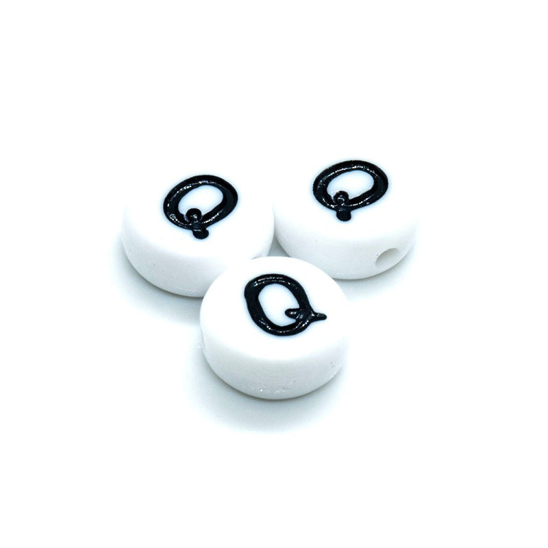 Load image into Gallery viewer, Acrylic Alphabet and Number Beads 7mm Letter Q - Affordable Jewellery Supplies