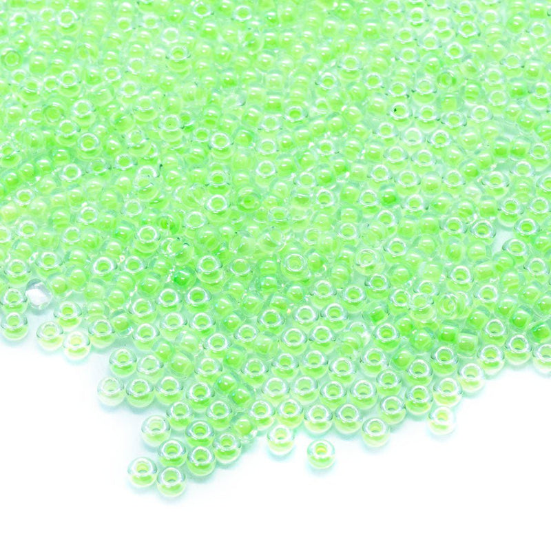 Load image into Gallery viewer, Miyuki Rocailles Round Luminous Seed Beads 11/0 Mint Green - Affordable Jewellery Supplies