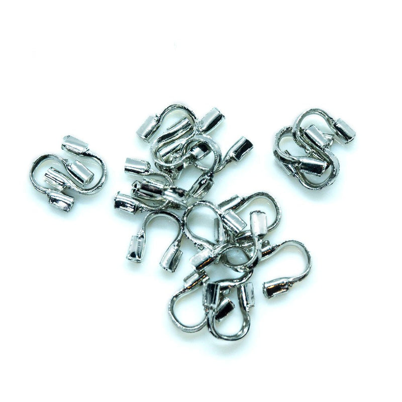 Load image into Gallery viewer, Plated Brass Wire Guardian 4.5mm x 4mm x 1mm Platinum - Affordable Jewellery Supplies