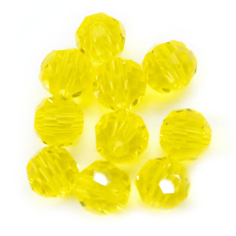 Load image into Gallery viewer, Crystal Glass Faceted Round 6mm Yellow - Affordable Jewellery Supplies