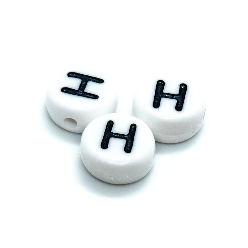Load image into Gallery viewer, Acrylic Alphabet and Number Beads 7mm Letter H - Affordable Jewellery Supplies