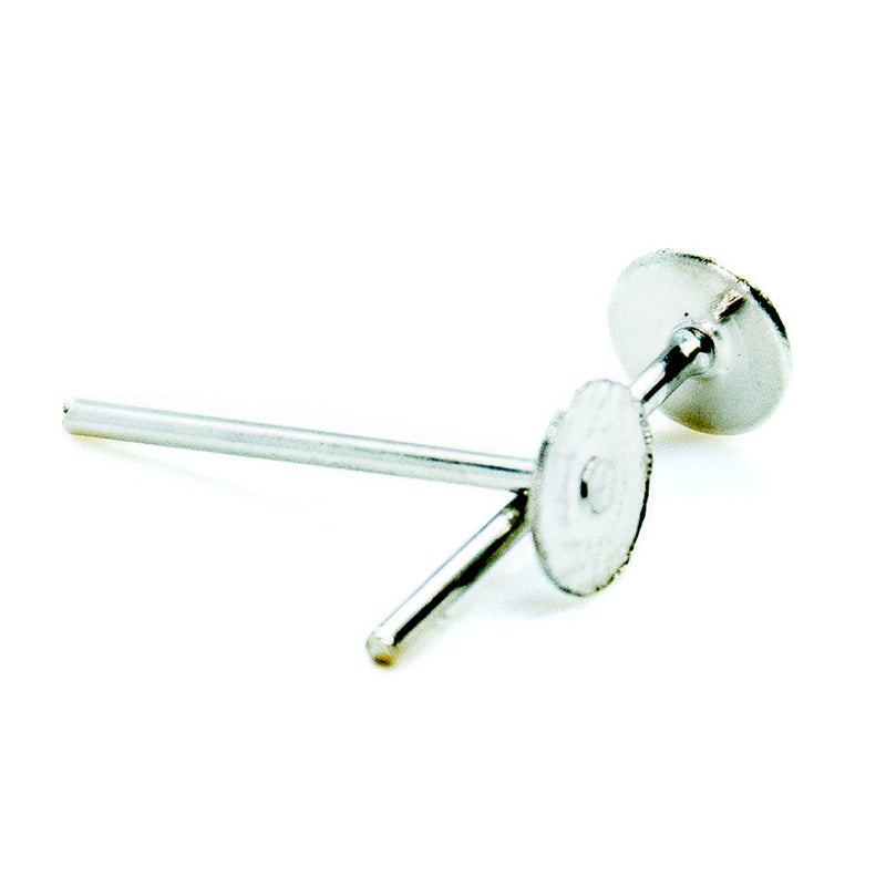Load image into Gallery viewer, Earring Stud Posts 12mm x 4mm Nickel - Affordable Jewellery Supplies