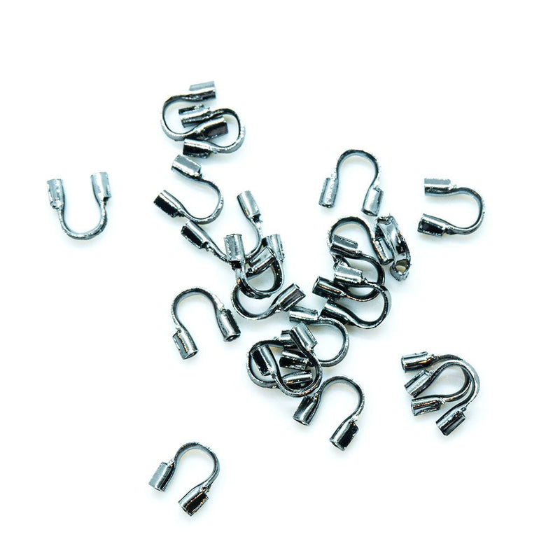 Load image into Gallery viewer, Plated Brass Wire Guardian 4.5mm x 4mm x 1mm Gunmetal - Affordable Jewellery Supplies