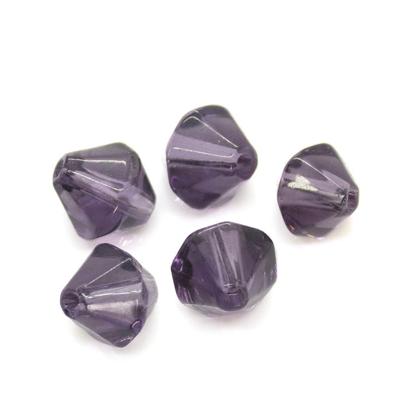 Load image into Gallery viewer, Crystal Glass Bicone 6mm Violet - Affordable Jewellery Supplies