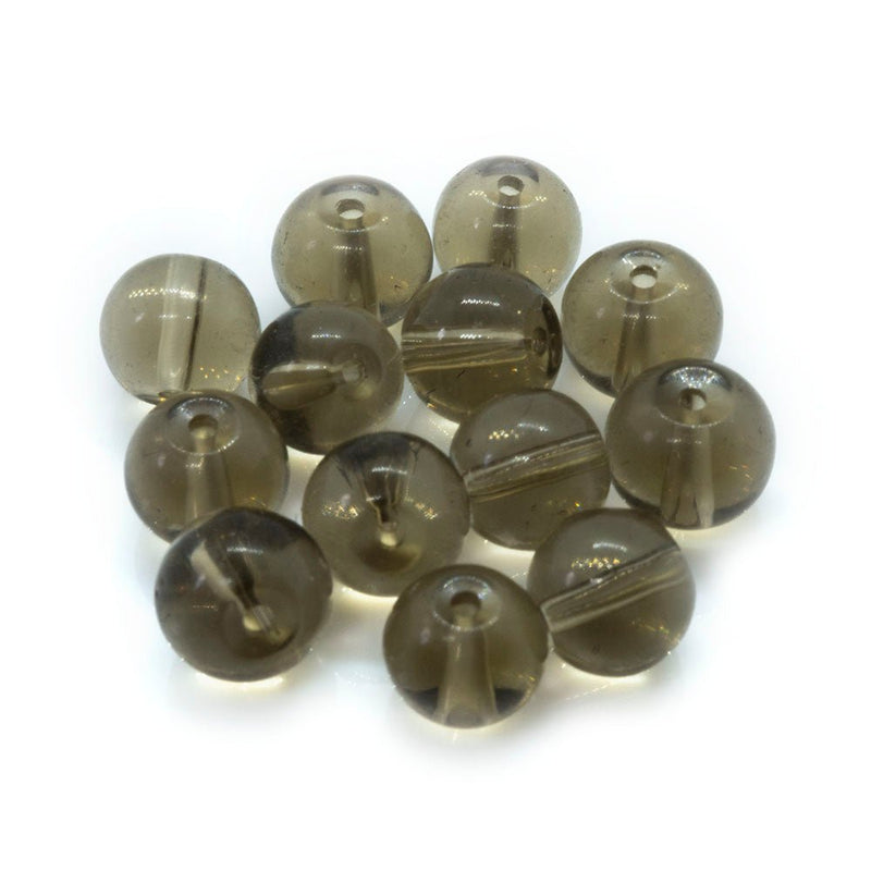 Load image into Gallery viewer, Crystal Glass Smooth Round Beads 6mm Grey - Affordable Jewellery Supplies
