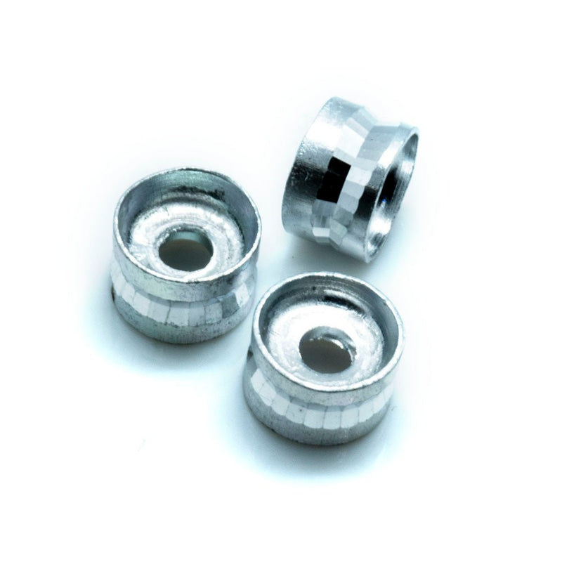 Load image into Gallery viewer, Aluminium Tube 6mm x 4mm Silver plated - Affordable Jewellery Supplies