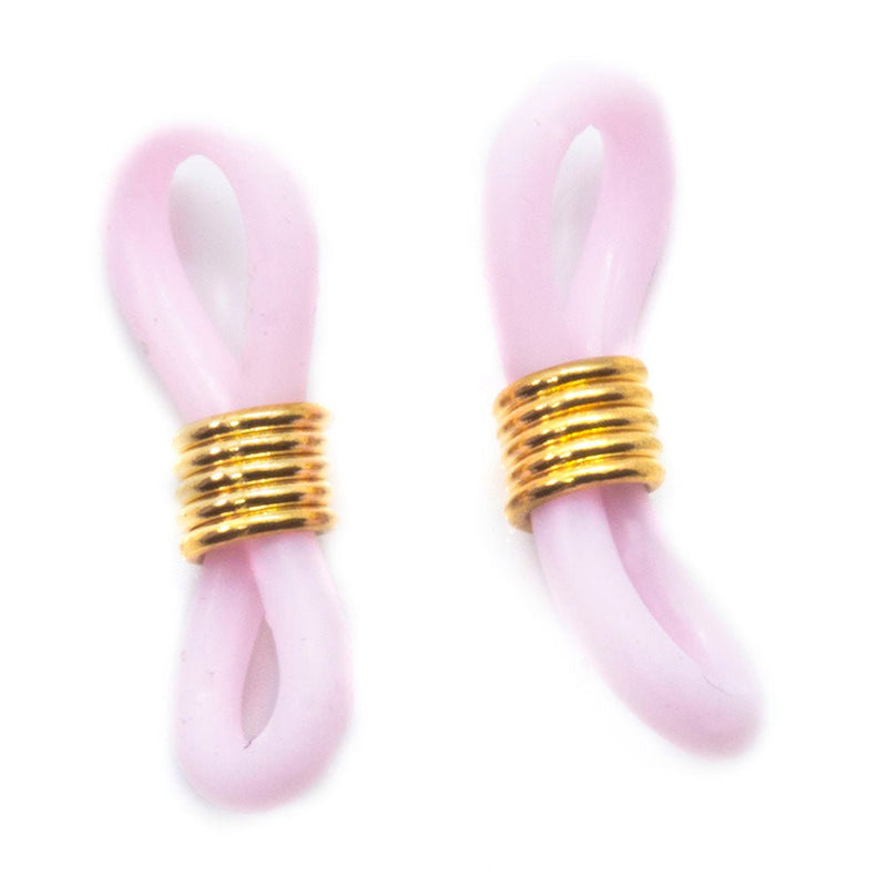 Load image into Gallery viewer, Eyeglass Rubber Connectors 20mm x 7mm Pale Pink - Affordable Jewellery Supplies