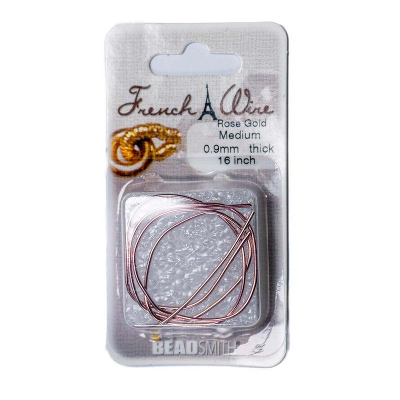 Load image into Gallery viewer, French Wire Medium 0.9mm x 40cm Rose Gold - Affordable Jewellery Supplies