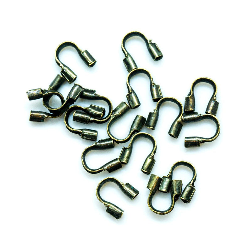 Load image into Gallery viewer, Plated Brass Wire Guardian 4.5mm x 4mm x 1mm Antique Bronze - Affordable Jewellery Supplies