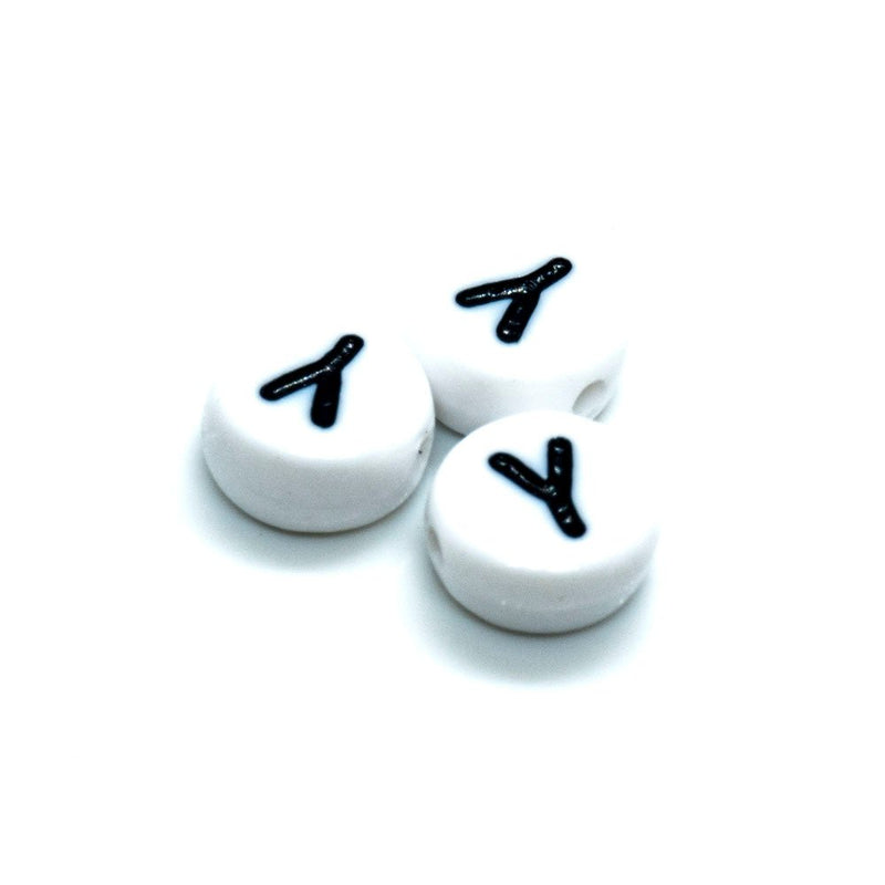Load image into Gallery viewer, Acrylic Alphabet and Number Beads 7mm Letter Y - Affordable Jewellery Supplies