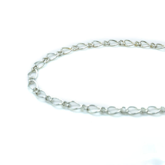 Mother and Son Chain 6mm x 3mm x 1m Silver - Affordable Jewellery Supplies