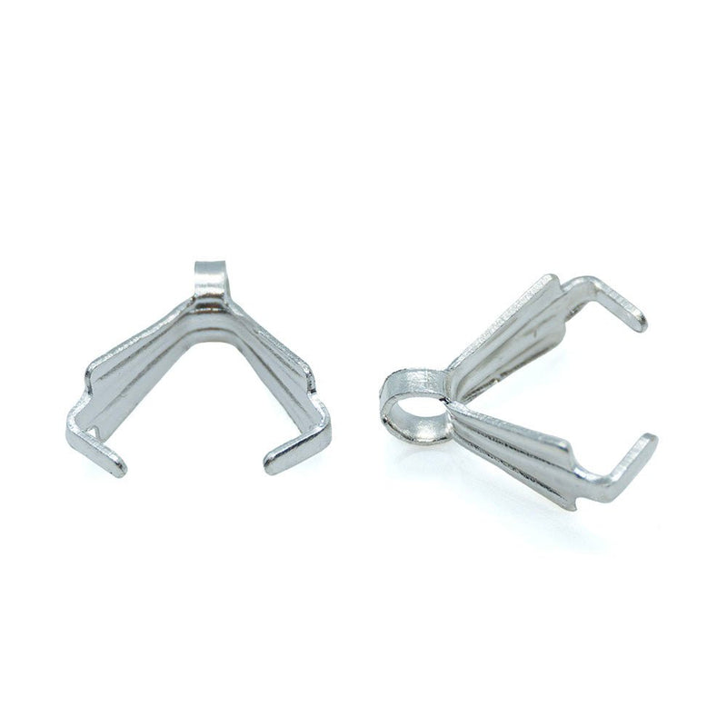 Load image into Gallery viewer, Bail - Ice Pick with Loop 8mm x 3mm Silver - Affordable Jewellery Supplies