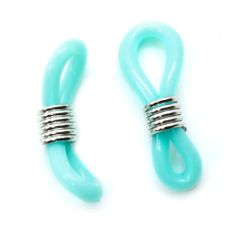 Load image into Gallery viewer, Eyeglass Rubber Connectors 20mm x 7mm Mint - Affordable Jewellery Supplies