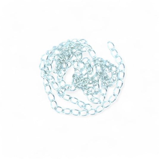 Twist cable chain 5.5mm x 3mm Silver - Affordable Jewellery Supplies
