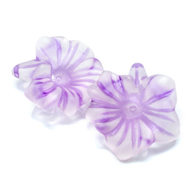 Load image into Gallery viewer, Acrylic Lucite Frosted Flower 31mm x 28mm Purple - Affordable Jewellery Supplies