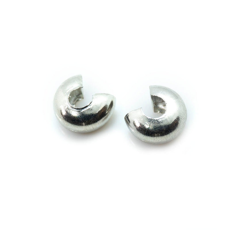 Load image into Gallery viewer, Crimp Cover 3mm Platinum - Affordable Jewellery Supplies
