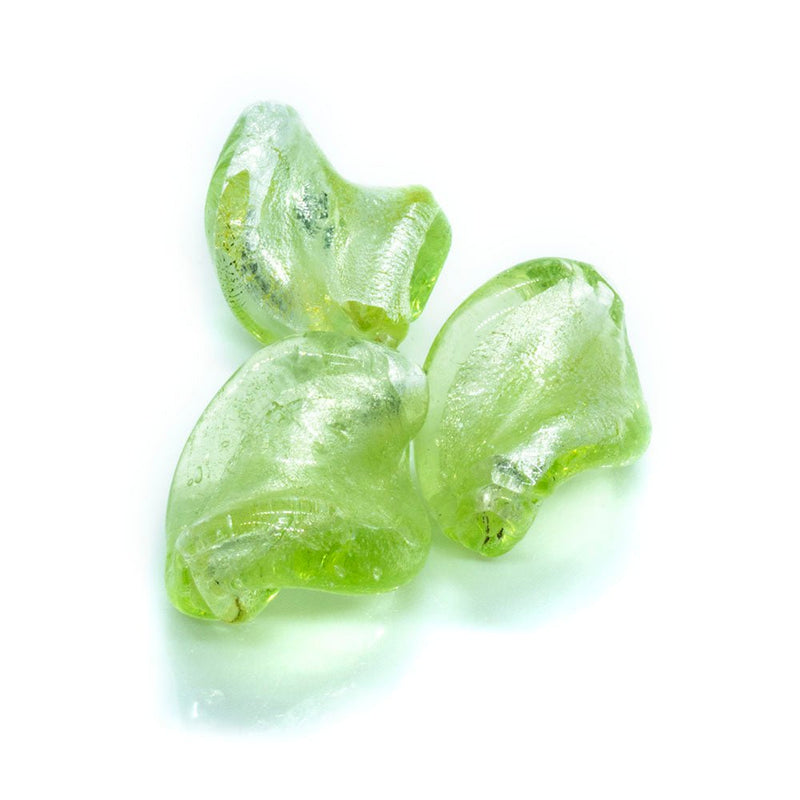 Load image into Gallery viewer, Lampworked Glass Twist Beads 18mm x 15mm Light green - Affordable Jewellery Supplies