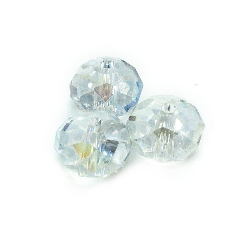 Load image into Gallery viewer, Chinese Crystal Glass Rondelle 8mm x 6mm Crystal AB - Affordable Jewellery Supplies