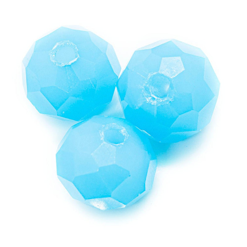 Load image into Gallery viewer, Austrian Crystal Faceted Rondelle 8mm x 6mm Sky Blue - Affordable Jewellery Supplies