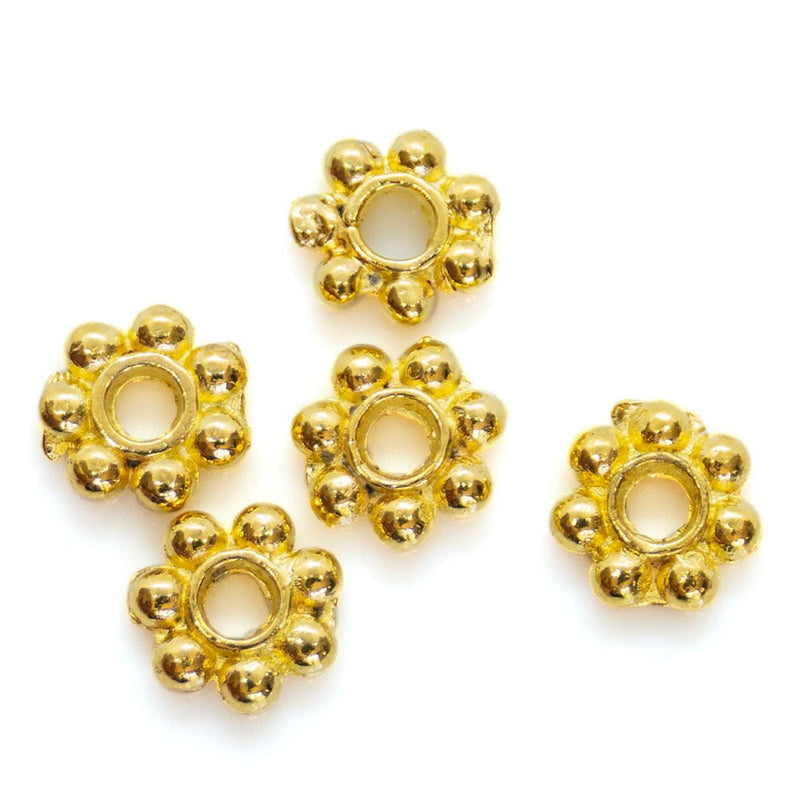 Load image into Gallery viewer, Beaded Rondelle Spacer Bead 4mm x 1mm Gold - Affordable Jewellery Supplies