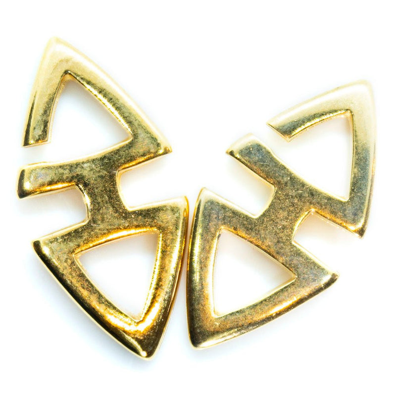 Load image into Gallery viewer, Triangle Mini Clasp 9.5mm x 19.4mm Gold - Affordable Jewellery Supplies