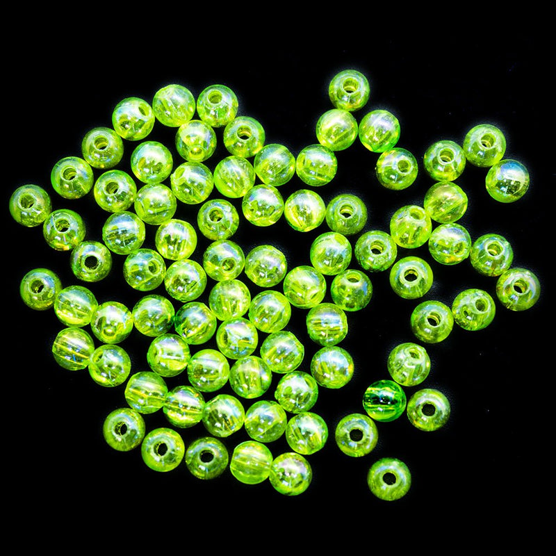 Load image into Gallery viewer, Eco - Friendly Transparent Beads 4mm Lime - Affordable Jewellery Supplies
