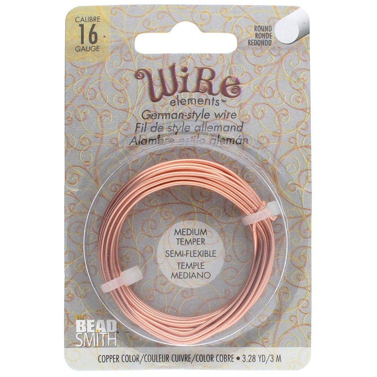 Load image into Gallery viewer, Beadsmith German Style Wire 16 Gauge 3m Copper - Affordable Jewellery Supplies