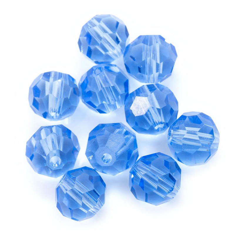 Load image into Gallery viewer, Crystal Glass Faceted Round 6mm Cornflower Blue - Affordable Jewellery Supplies