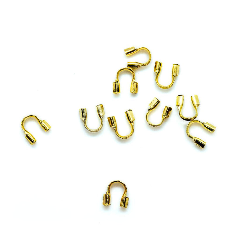 Load image into Gallery viewer, Plated Brass Wire Guardian 4.5mm x 4mm x 1mm Gold - Affordable Jewellery Supplies