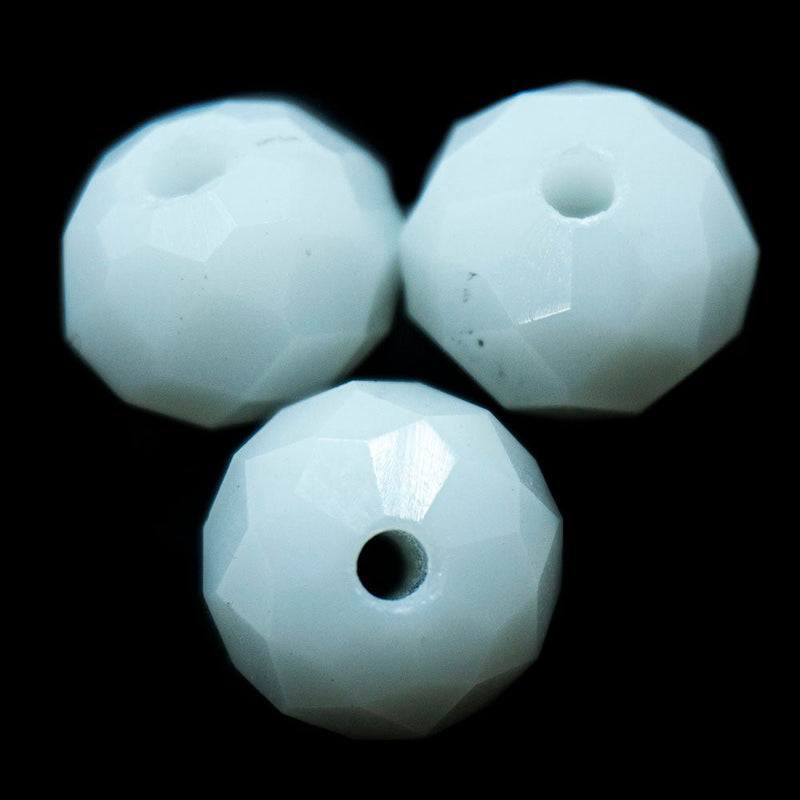 Load image into Gallery viewer, Austrian Crystal Faceted Rondelle 8mm x 6mm White - Affordable Jewellery Supplies