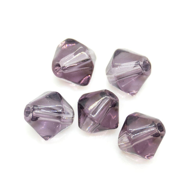 Load image into Gallery viewer, Crystal Glass Faceted Bicone 5mm Violet - Affordable Jewellery Supplies