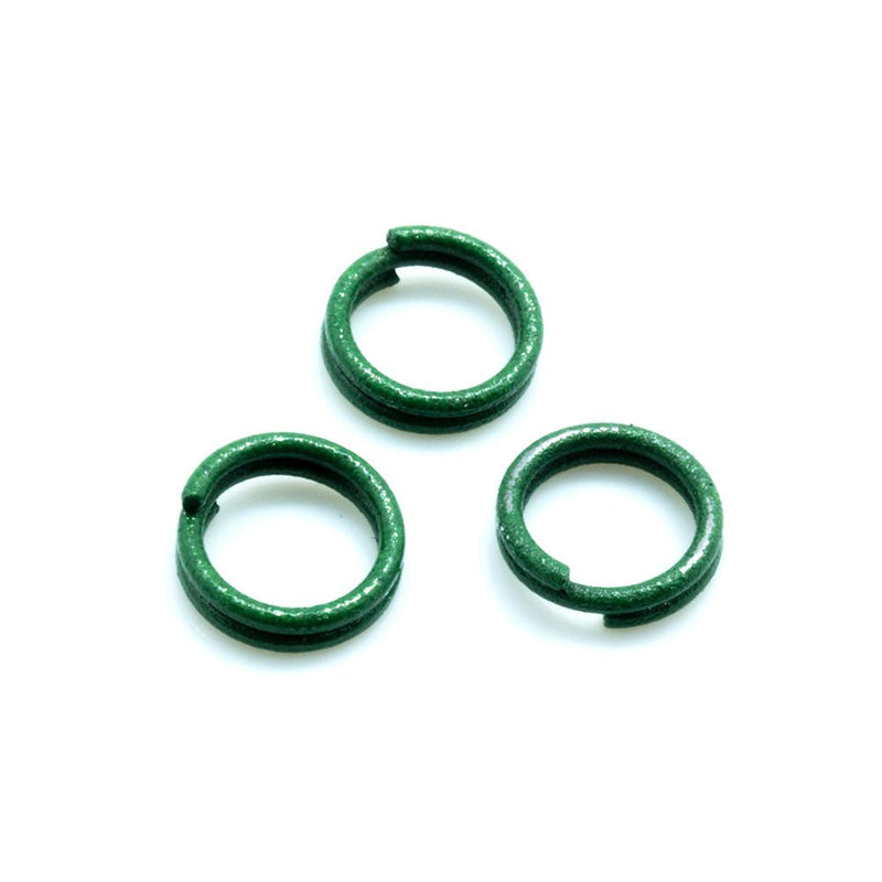 Load image into Gallery viewer, Split Ring Coloured 6mm Dark Green - Affordable Jewellery Supplies