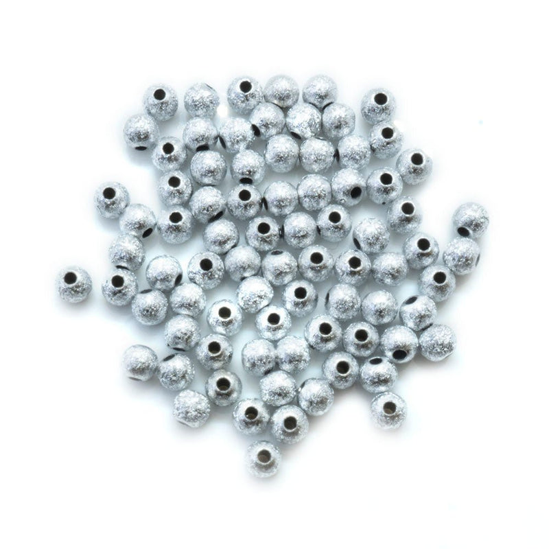 Load image into Gallery viewer, Acrylic Stardust Bead 4mm Silver - Affordable Jewellery Supplies