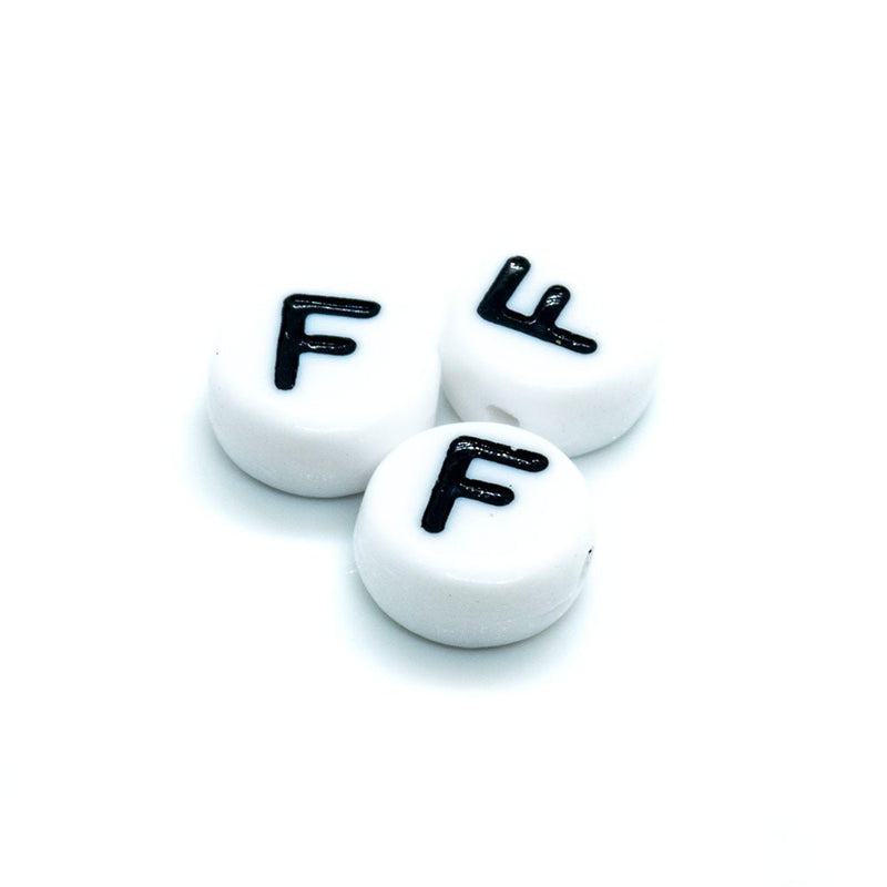 Load image into Gallery viewer, Acrylic Alphabet and Number Beads 7mm Letter F - Affordable Jewellery Supplies