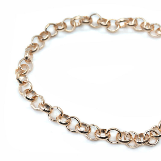 Rolo or Belcher Chain 5.8mm x 2mm Rose Gold - Affordable Jewellery Supplies