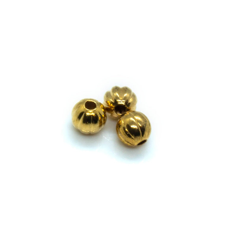 Load image into Gallery viewer, Corrugated Round 3mm Gold - Affordable Jewellery Supplies