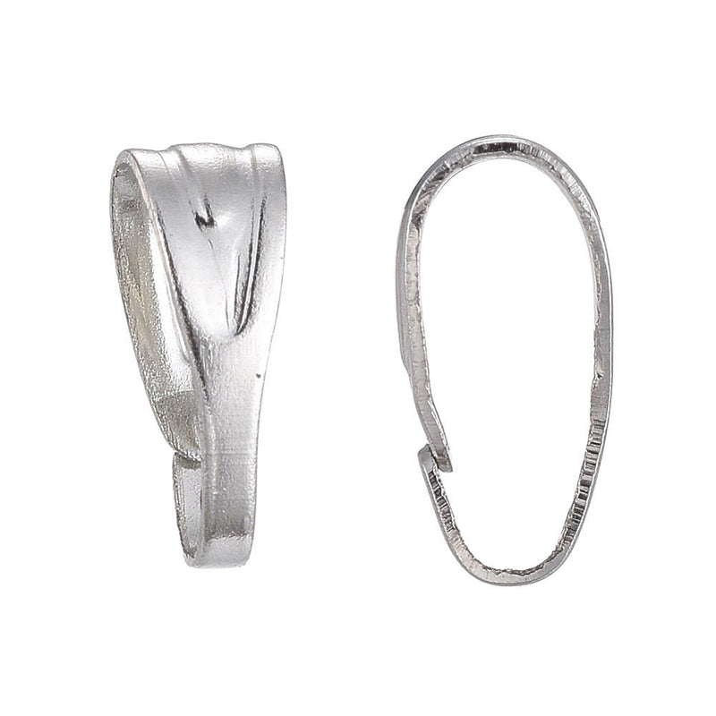 Load image into Gallery viewer, Bail 7mm x 3mm x 3.5mm Platinum - Affordable Jewellery Supplies