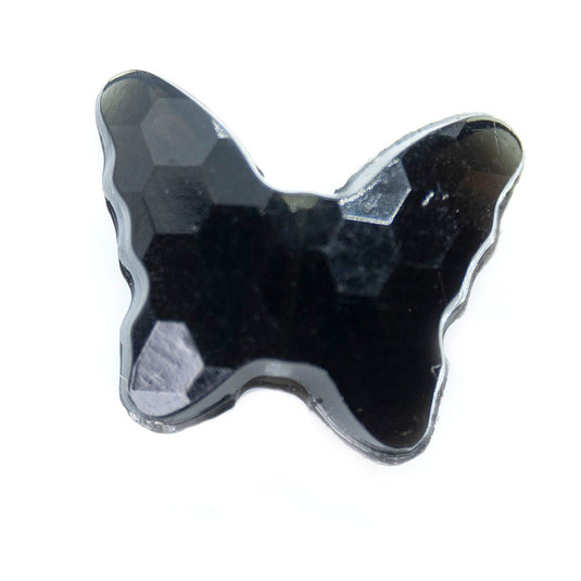 Acrylic Butterfly Bead 10mm x 8mm Black - Affordable Jewellery Supplies
